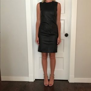 Theory lamb leather dress